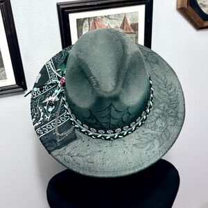 Handmade Punk rock cowgirl hat SGC619 OOAK
